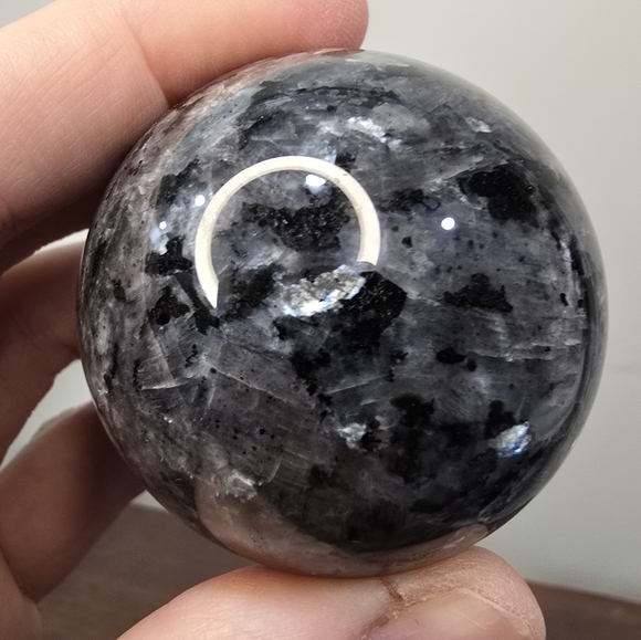 Larvikite Crystal Sphere 52mm - Picture 13 of 17